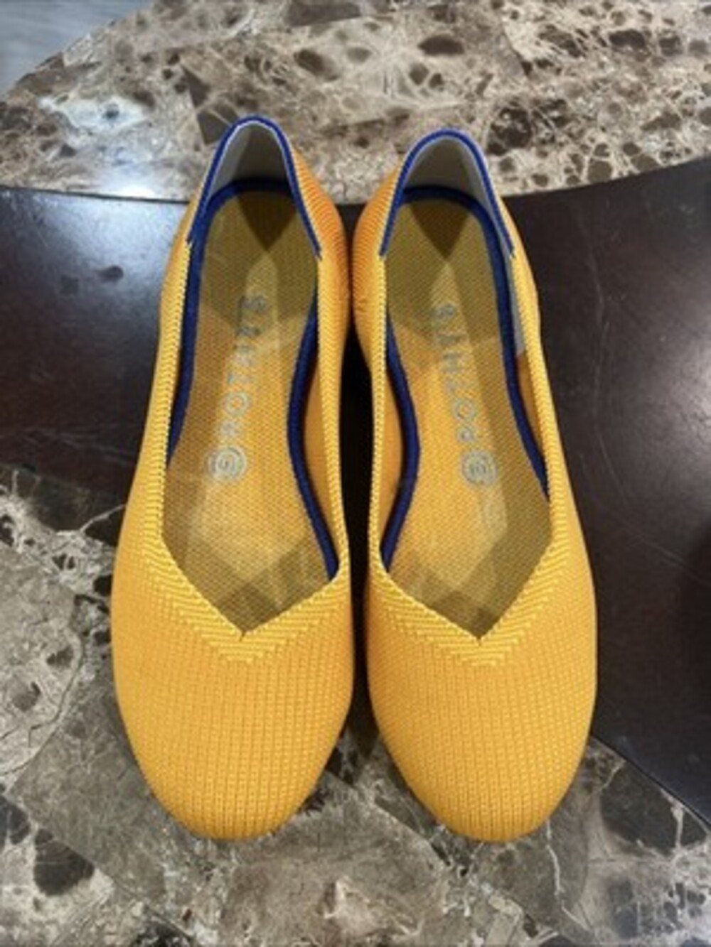 Rothy’s Lemondrop Lemon Drop Round Toe Woman’s Flat Shoes Size 8.5